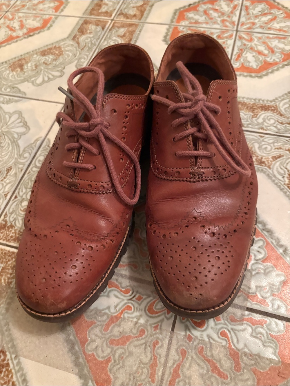 Cole Haan Zero Grand Men's Brown Wingtip Brogue Oxfords